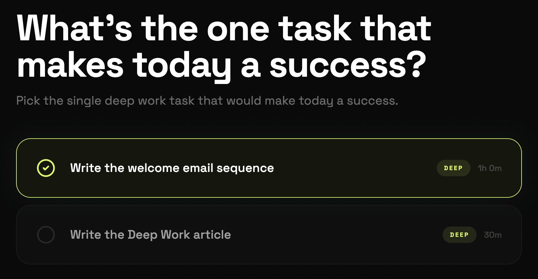 FocusLedger Daily Planning